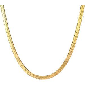 Gold Chain Necklace for Women Dainty Simple Satellite Beaded Twisted Chain Choke